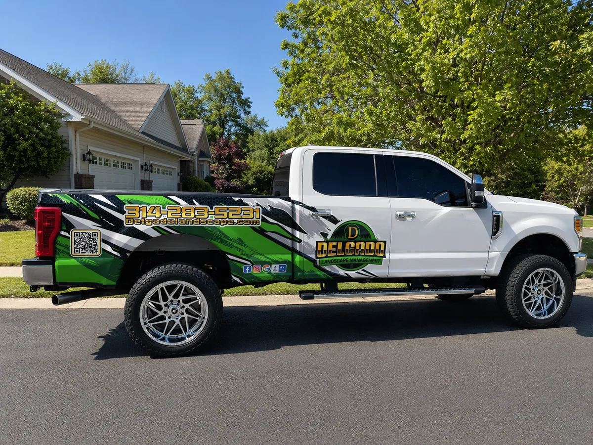 Partial wrap on a Ford F-250 truck in Florissant, MO