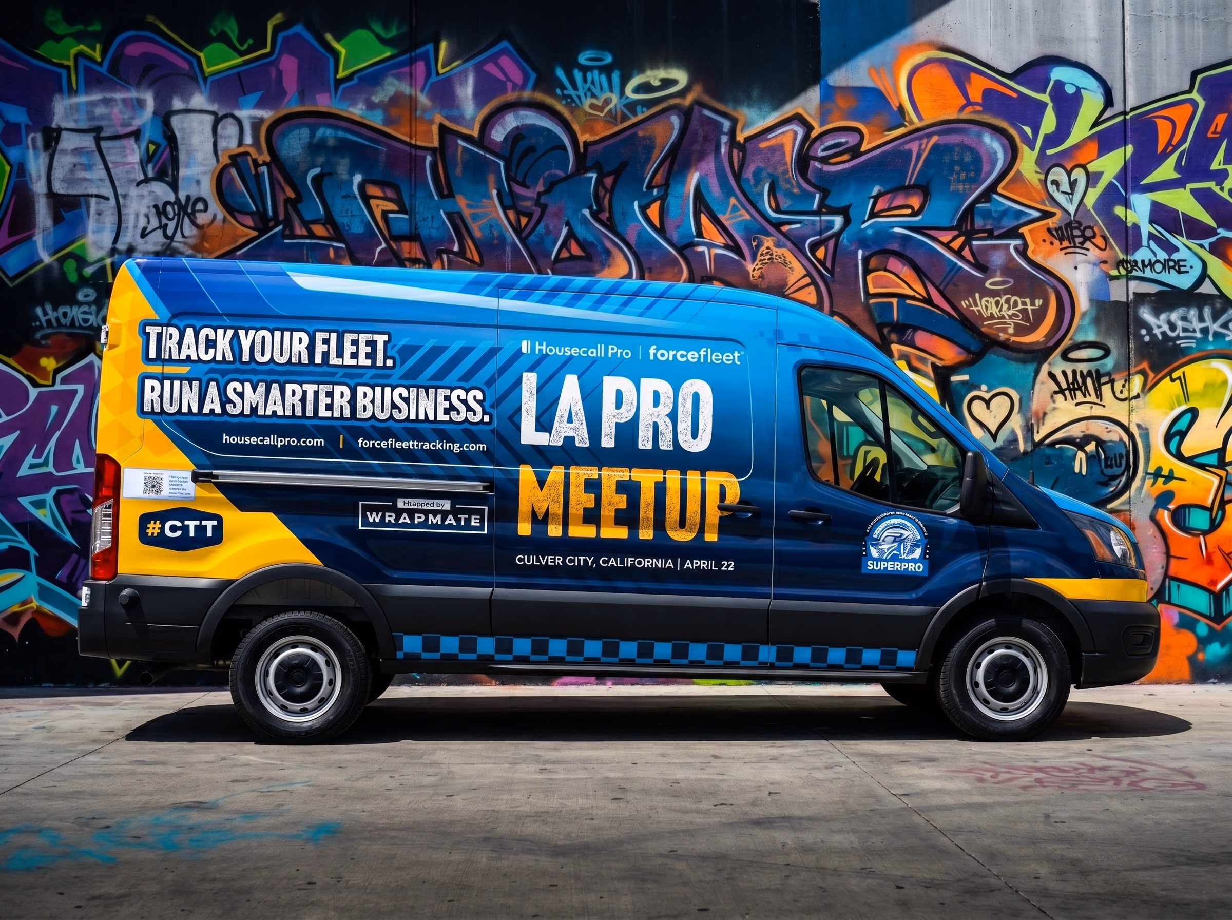LA Pro Meetup vehicle wrap in Los Angeles, CA