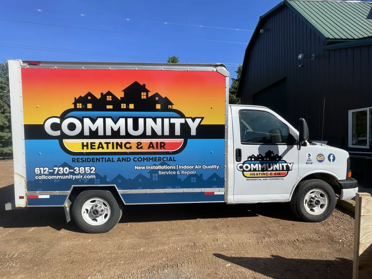 Partial wrap on a GMC Savana in Watertown, MN