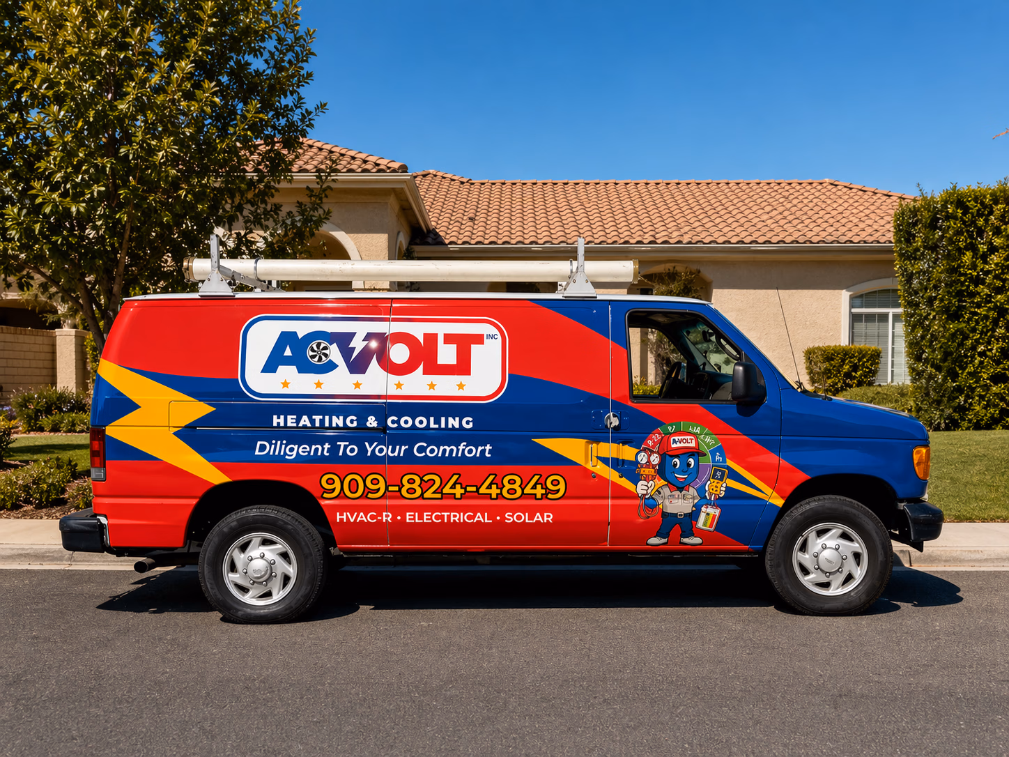 AC Volt vehicle wrap in Highland, CA