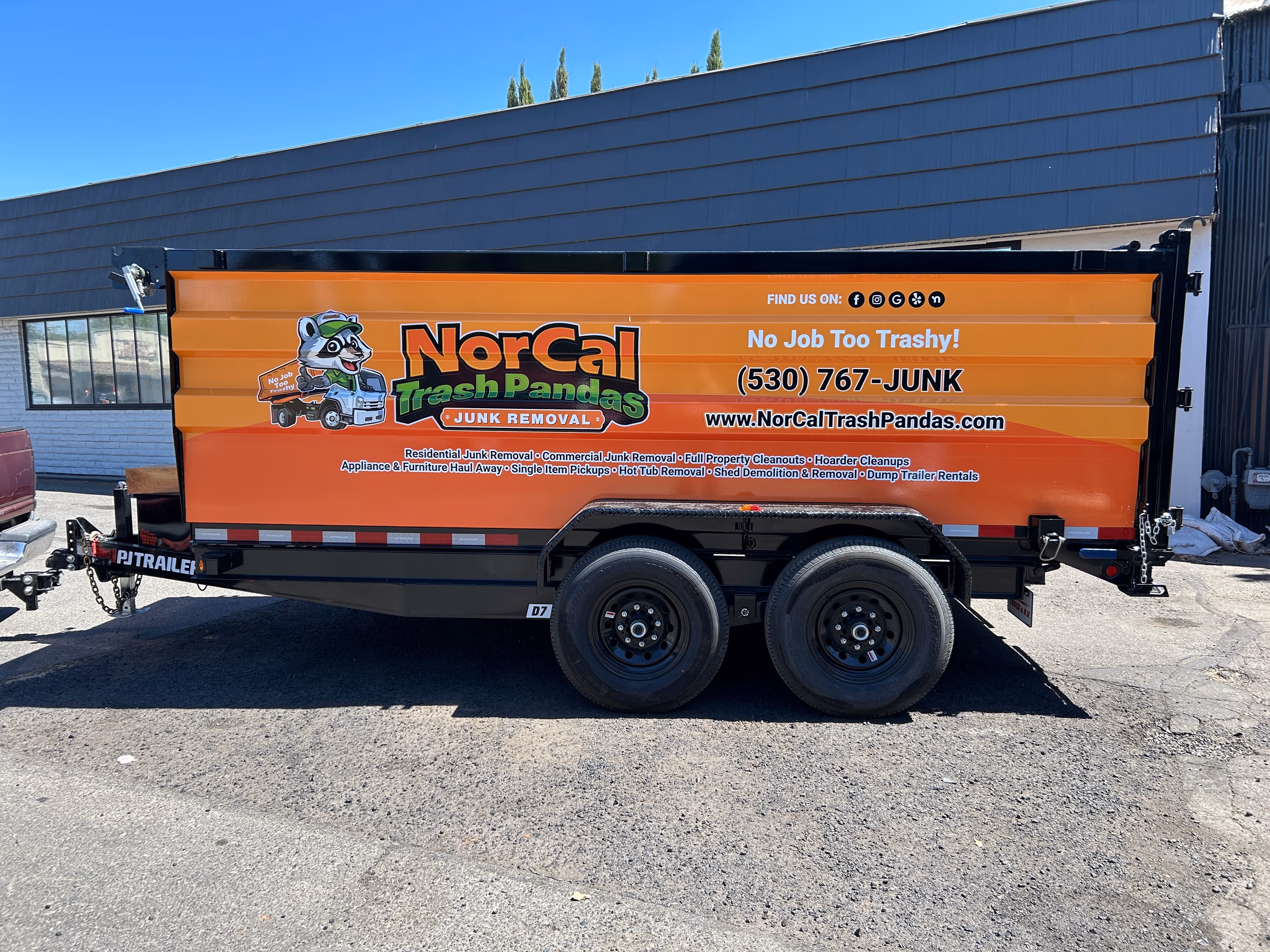 NorCal Trash Pandas vehicle wrap in Chico, CA