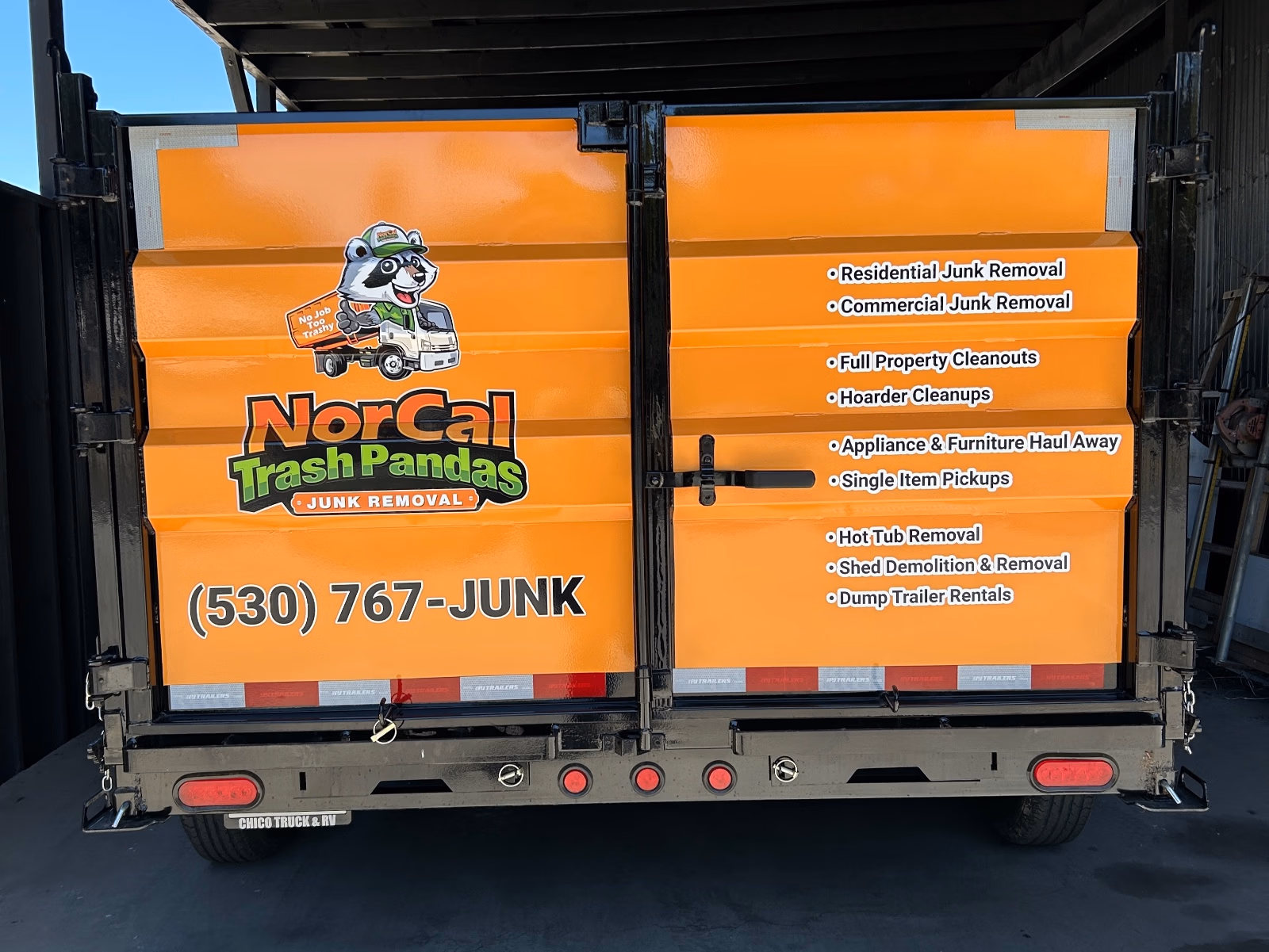 NorCal Trash Pandas vehicle wrap in Chico, CA