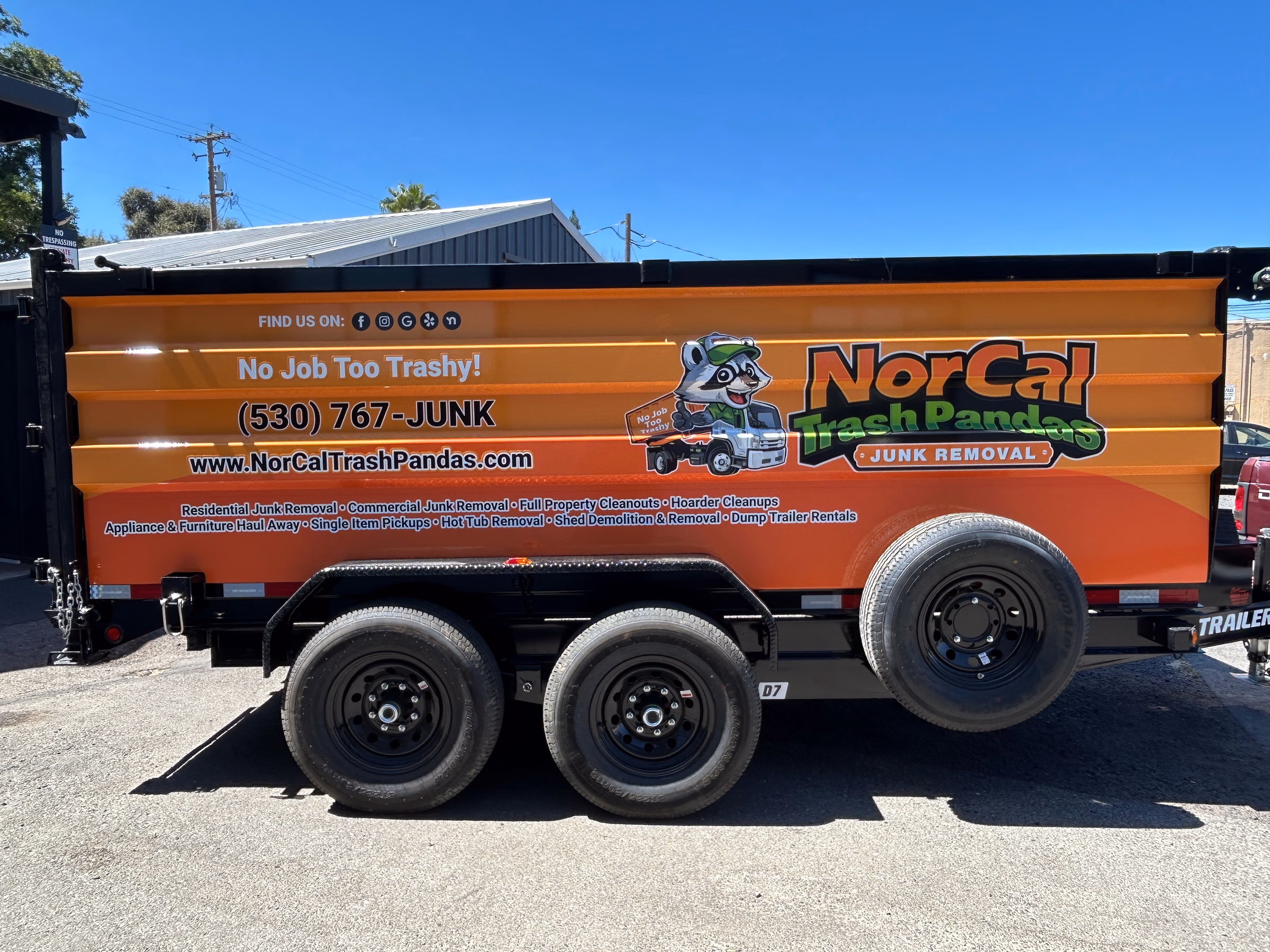 NorCal Trash Pandas vehicle wrap in Chico, CA