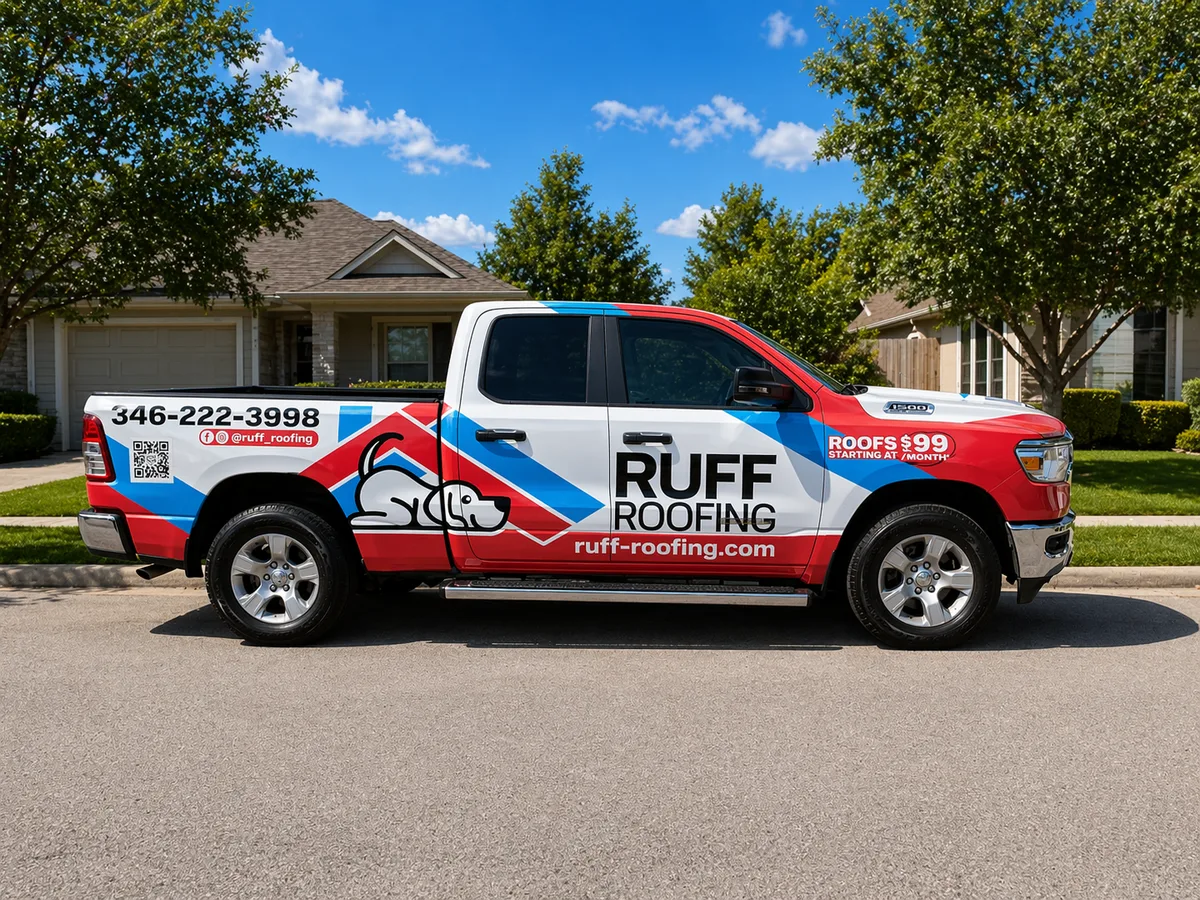 Full wrap on a RAM 1500 truck in Houston, TX