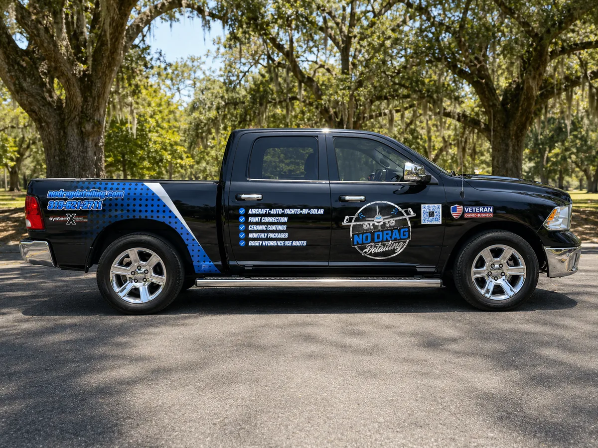 Partial wrap on a RAM 1500 truck in Jacksonville, FL