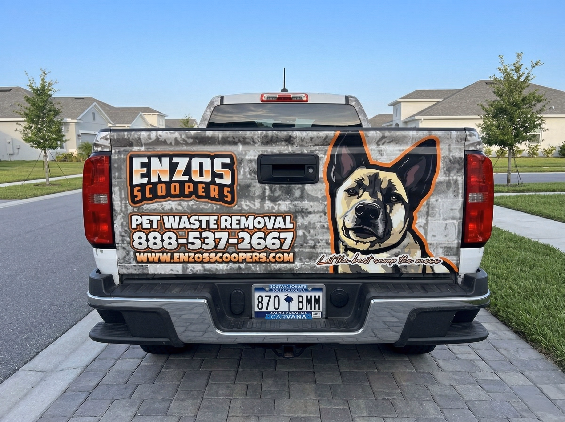Enzos Scoopers vehicle wrap in Elgin, SC
