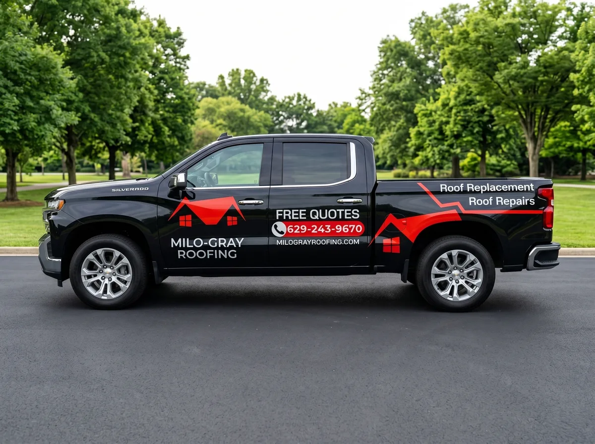 Spot graphics on a Chevrolet Silverado truck in Nashville, TN