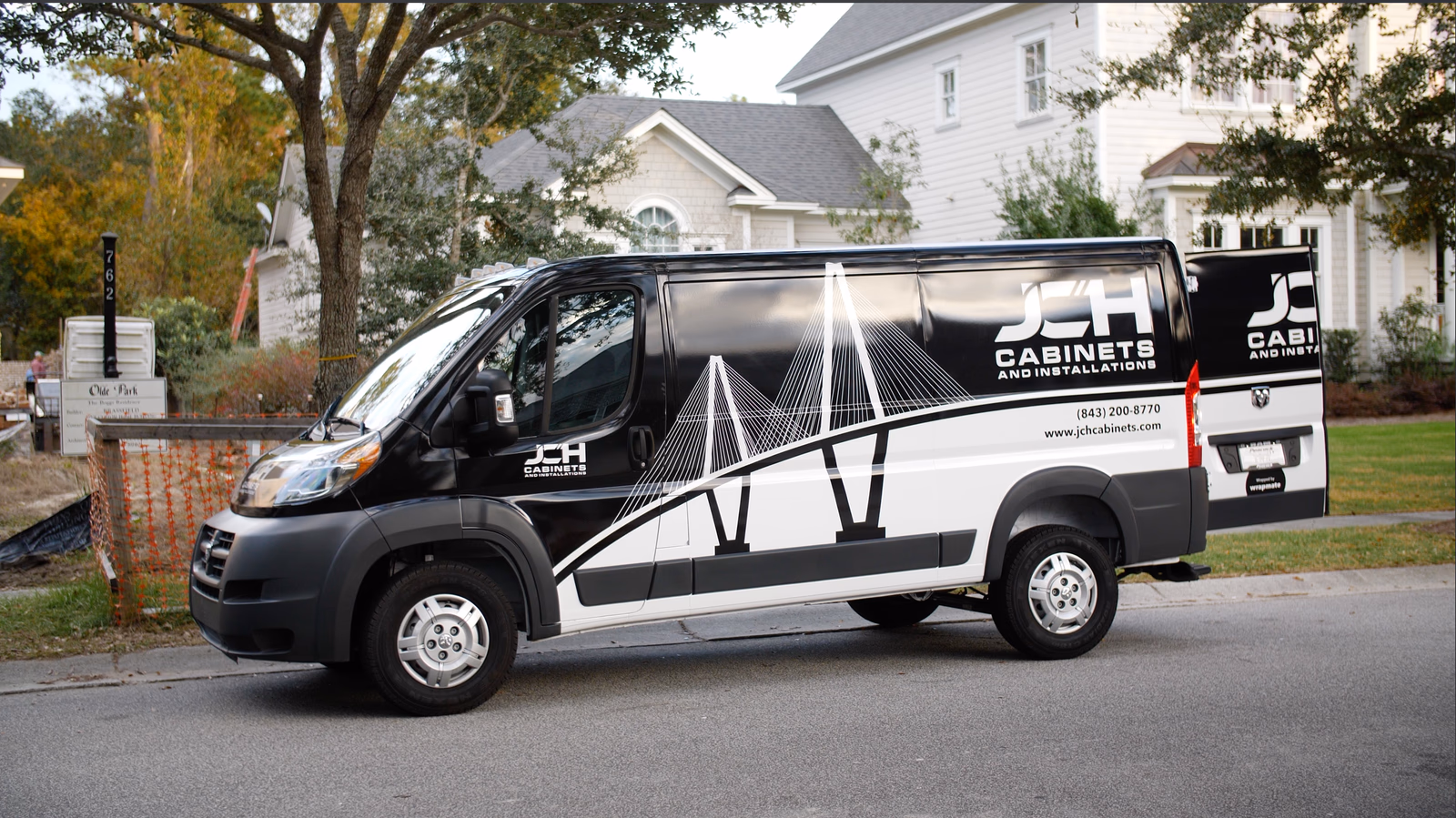 JCH Cabinets vehicle wrap in Charleston, SC