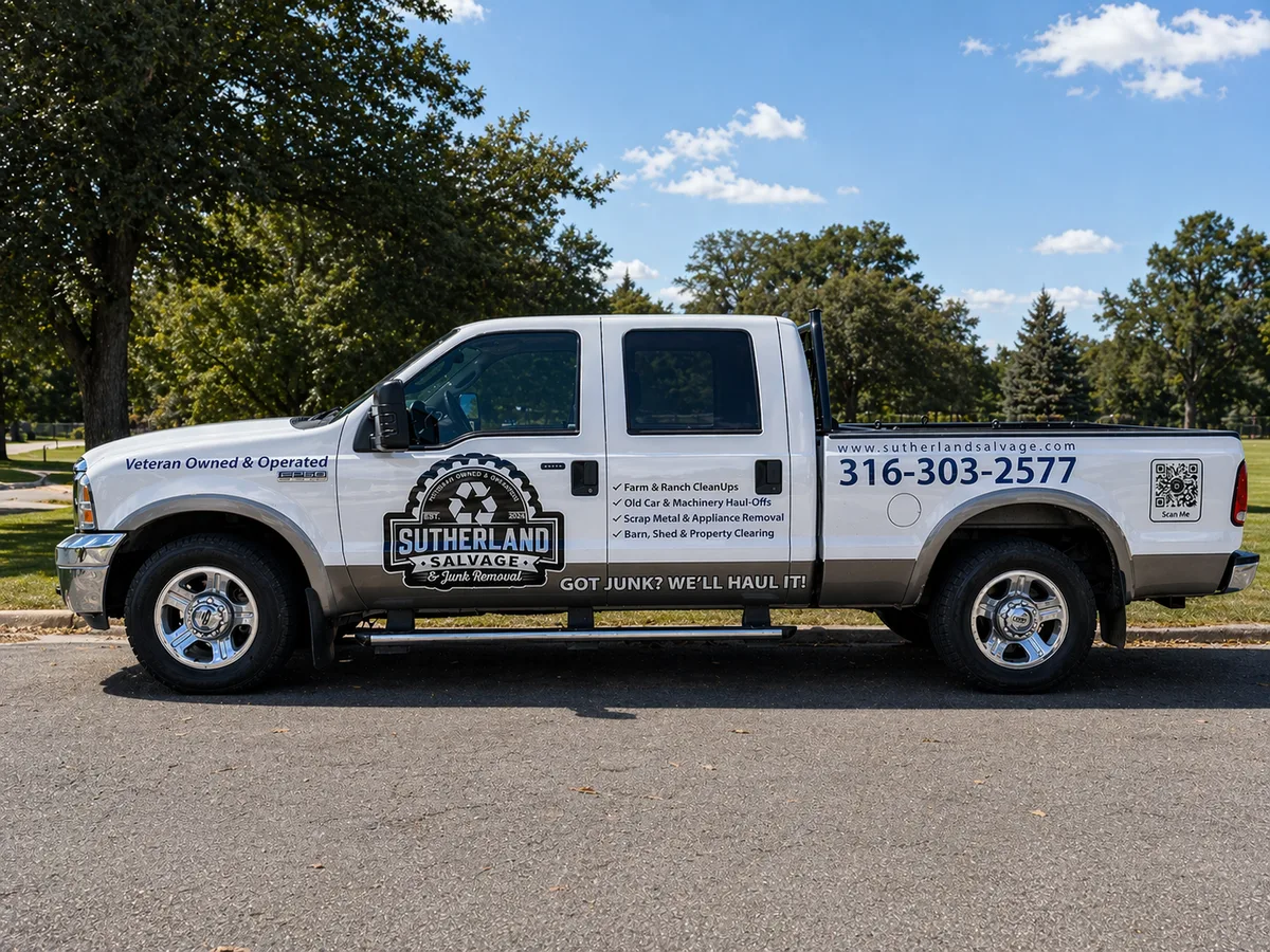 Spot graphics on a Ford F-350 truck in Ellis, KS