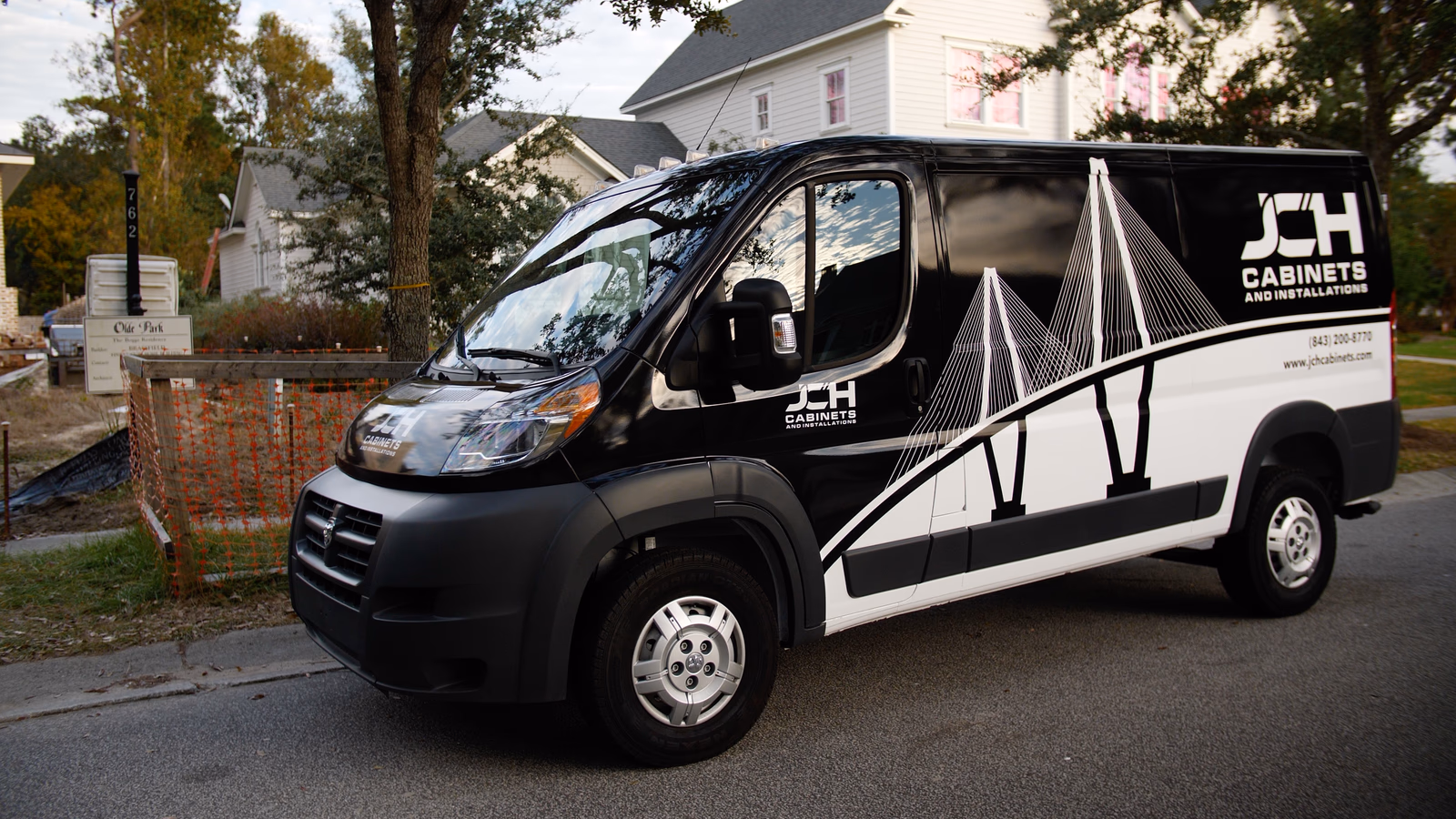 JCH Cabinets vehicle wrap in Charleston, SC