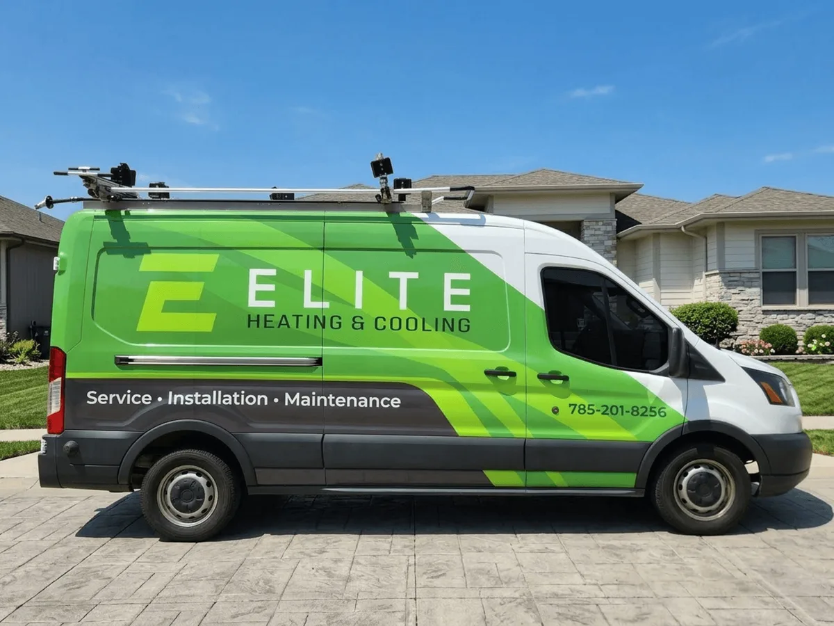Partial wrap on a Ford Transit van in Salina, KS