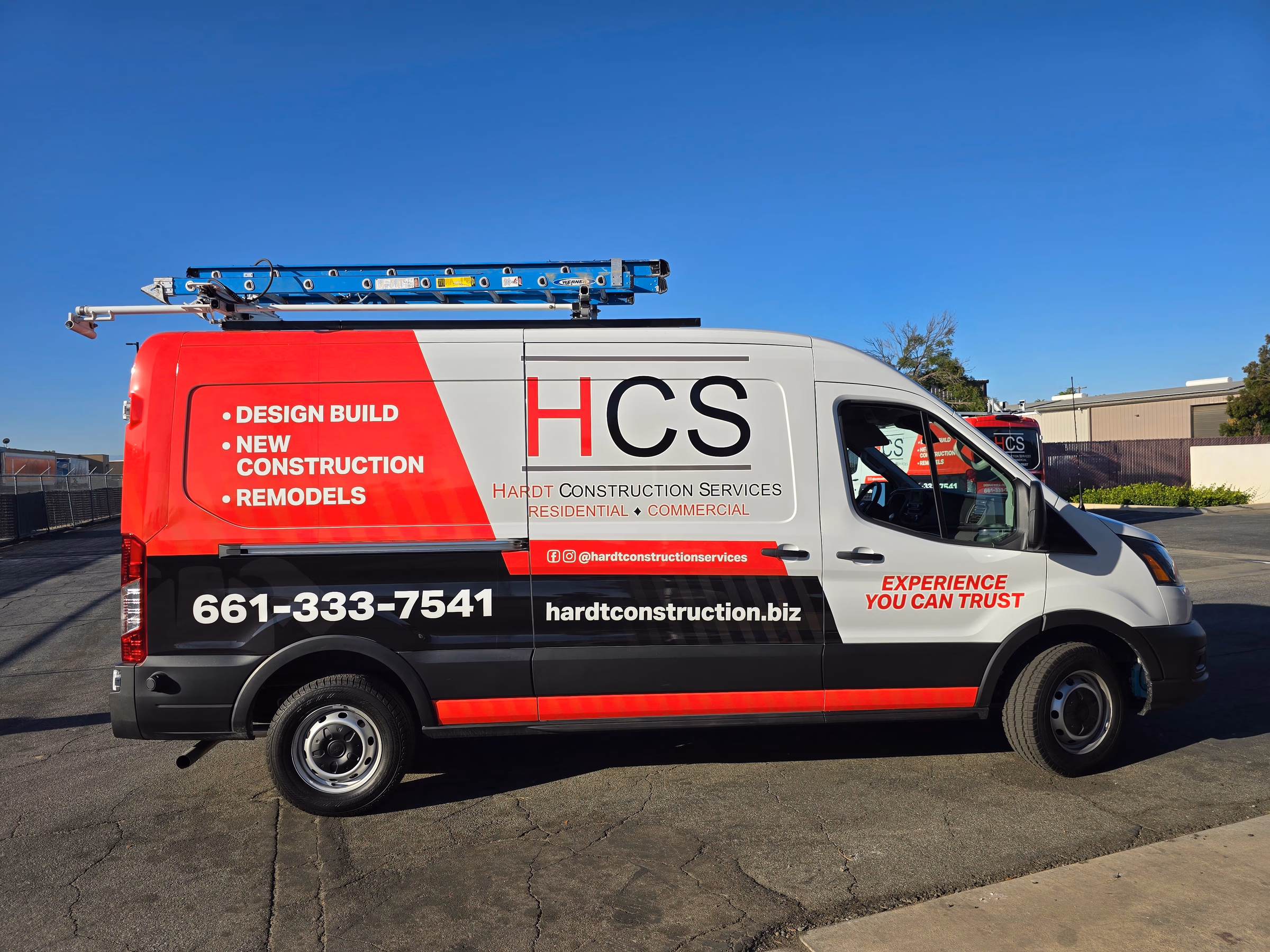 Hardt Construction Services vehicle wrap in Bakersfield, CA