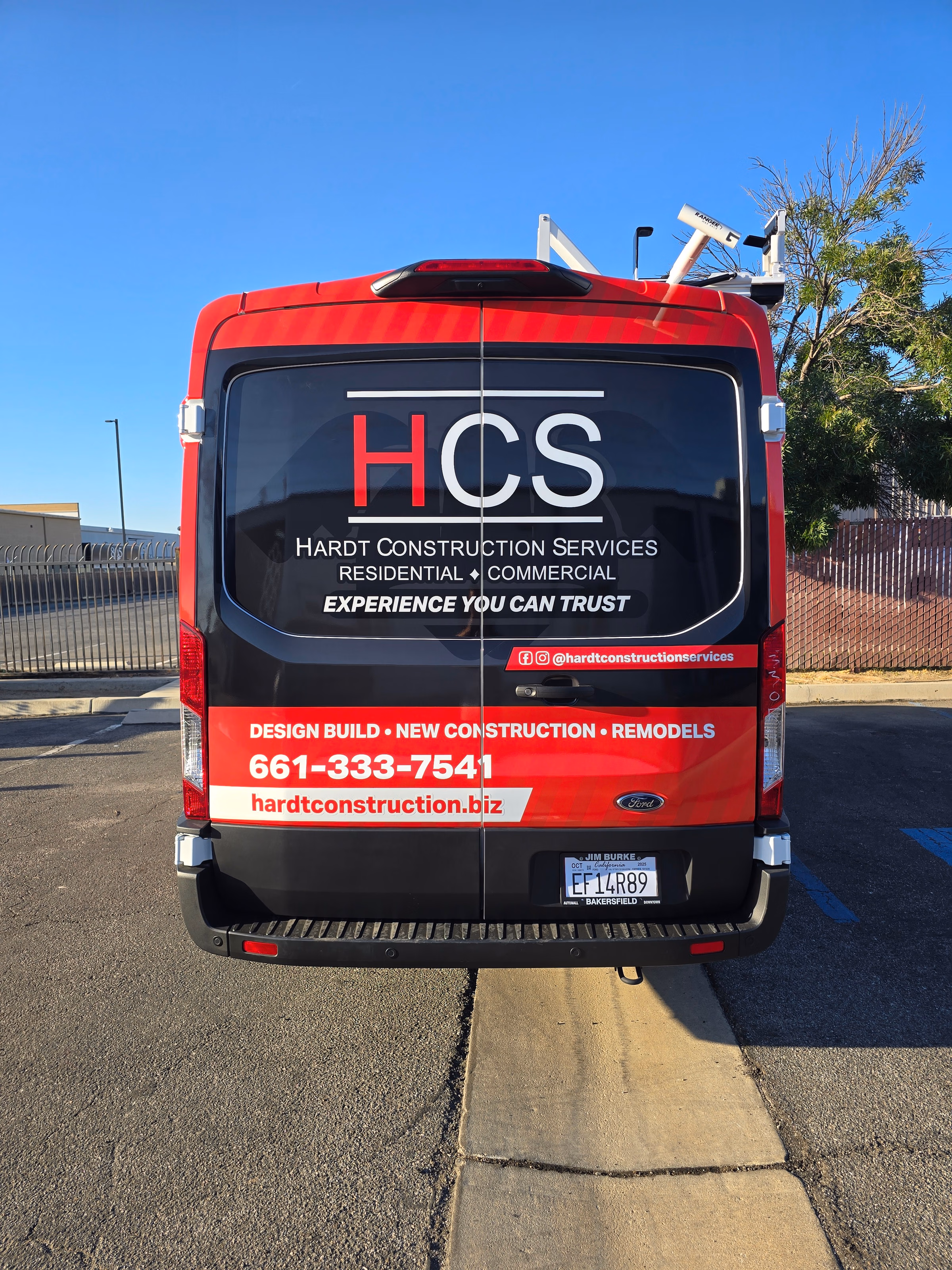 Hardt Construction Services vehicle wrap in Bakersfield, CA