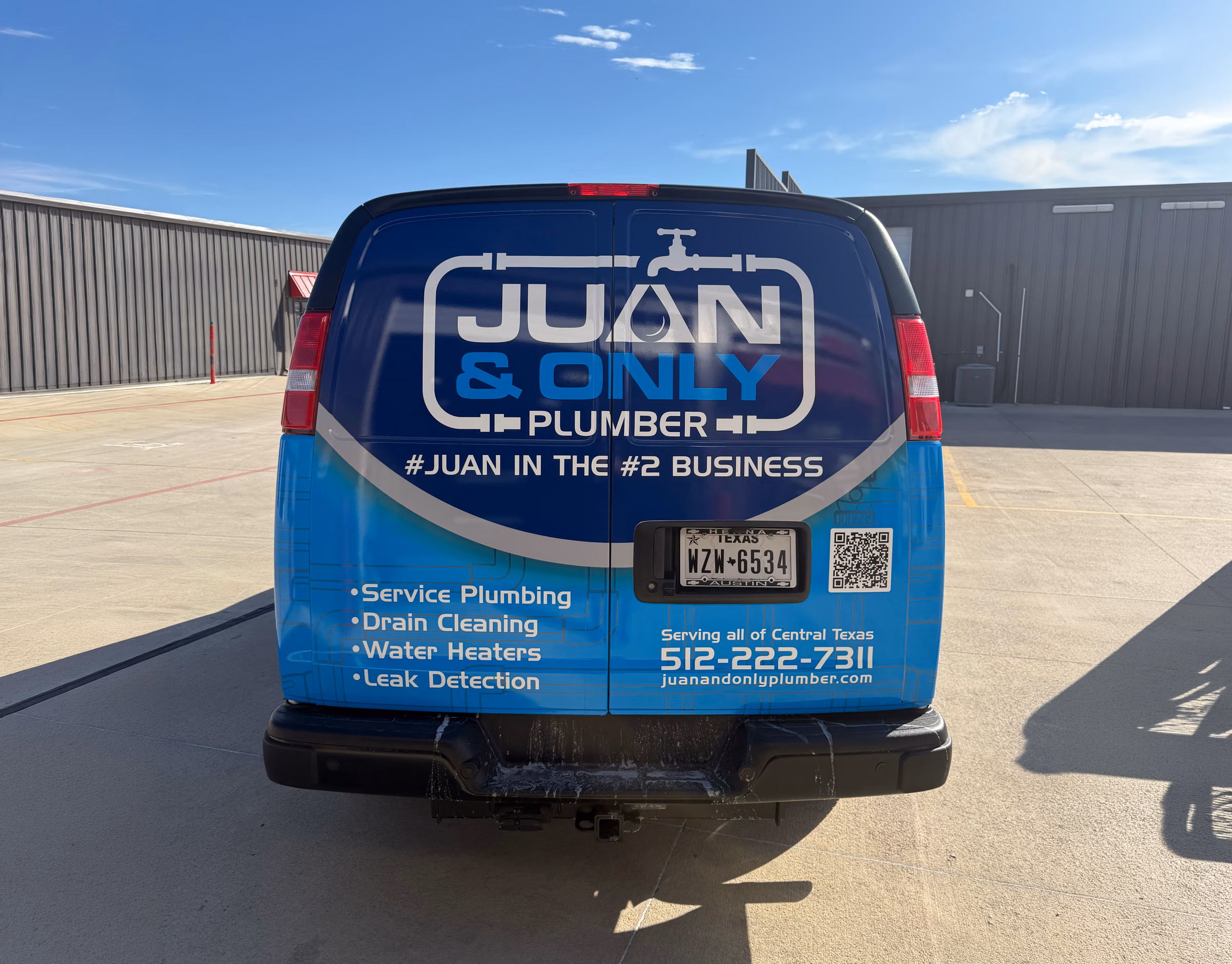 Juan & Only Plumber vehicle wrap in Sandy, TX