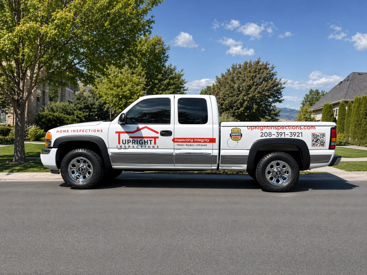 Spot graphics on a GMC Sierra truck in Boise, ID