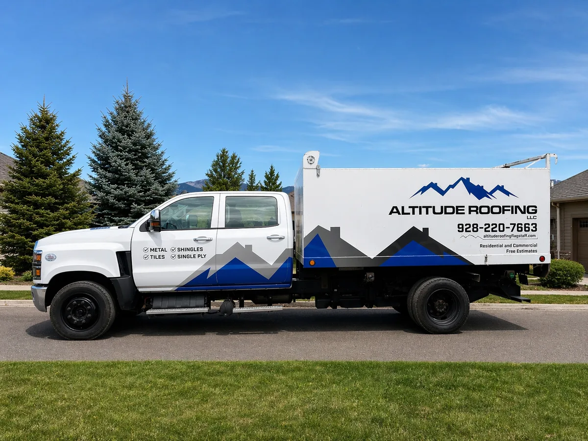 Spot graphics on a Chevrolet Silverado HD in Flagstaff, AZ