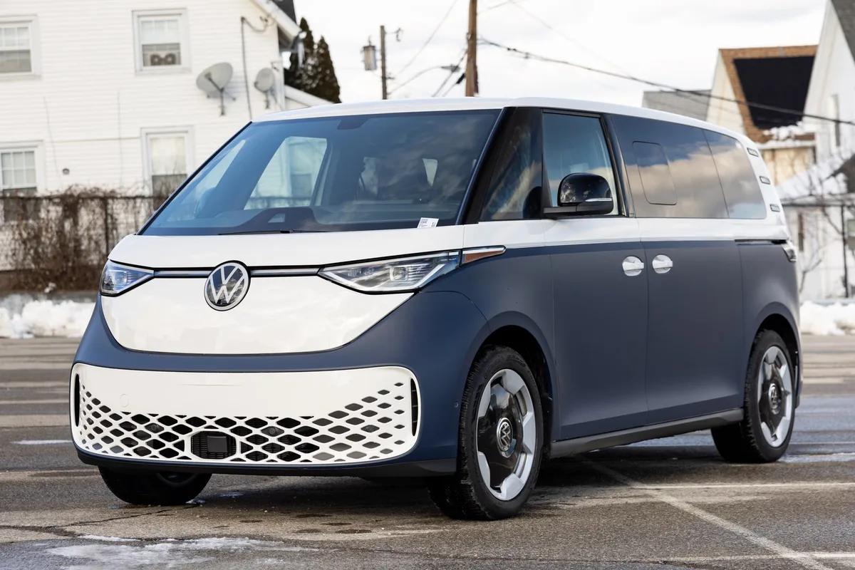 Partial wrap on a Volkswagen ID. Buzz van in Madison, WI