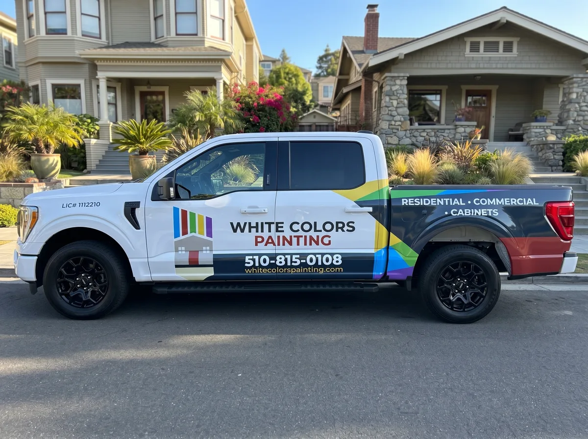 Partial wrap on a Ford F-150 truck in Oakland, CA