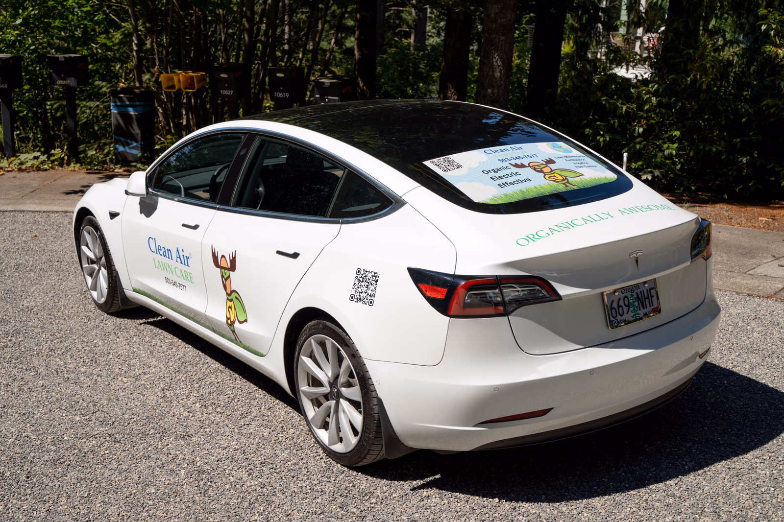 Clean Air Lawn Care vehicle wrap in Portland, OR