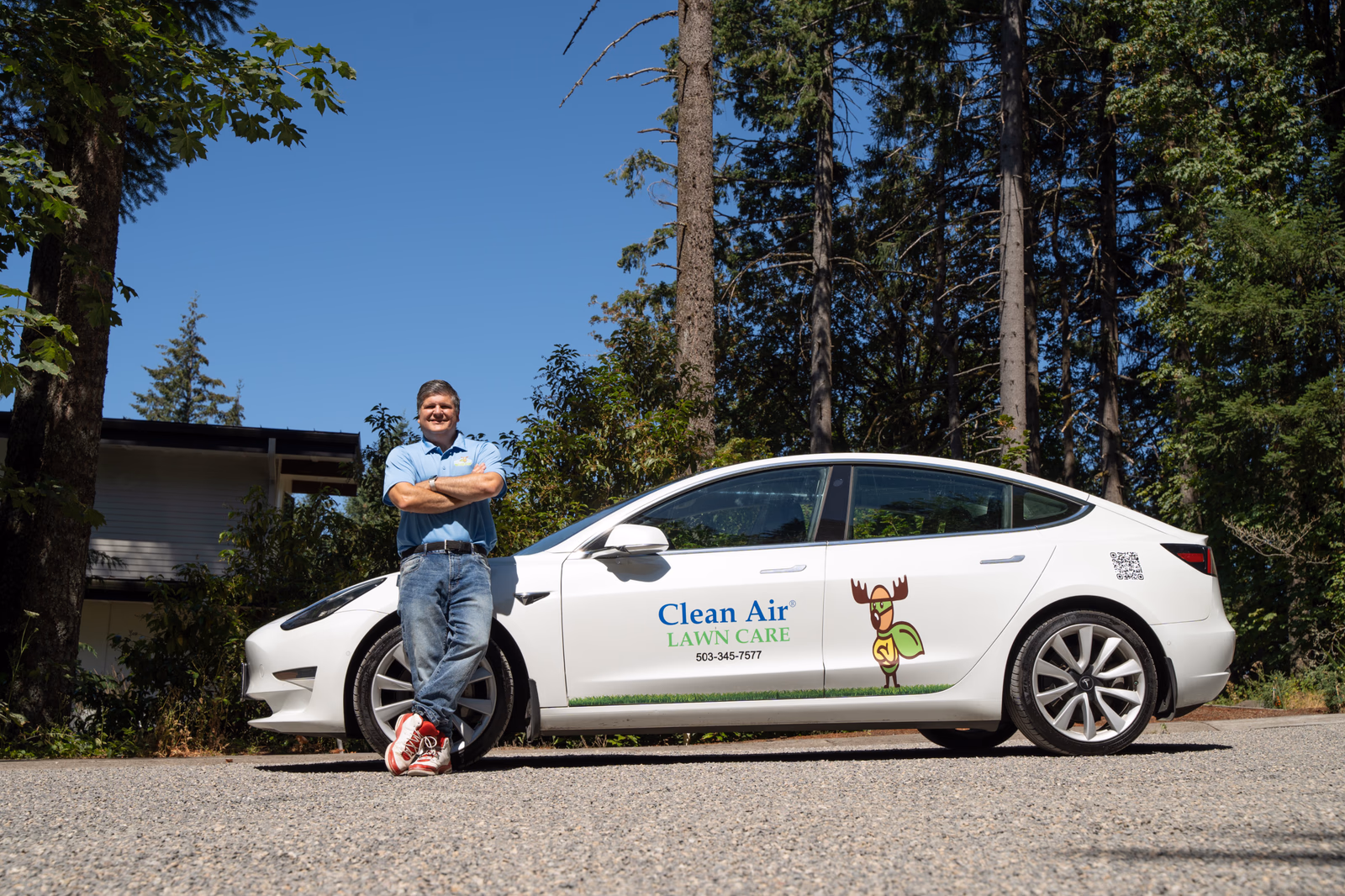 Clean Air Lawn Care vehicle wrap in Portland, OR