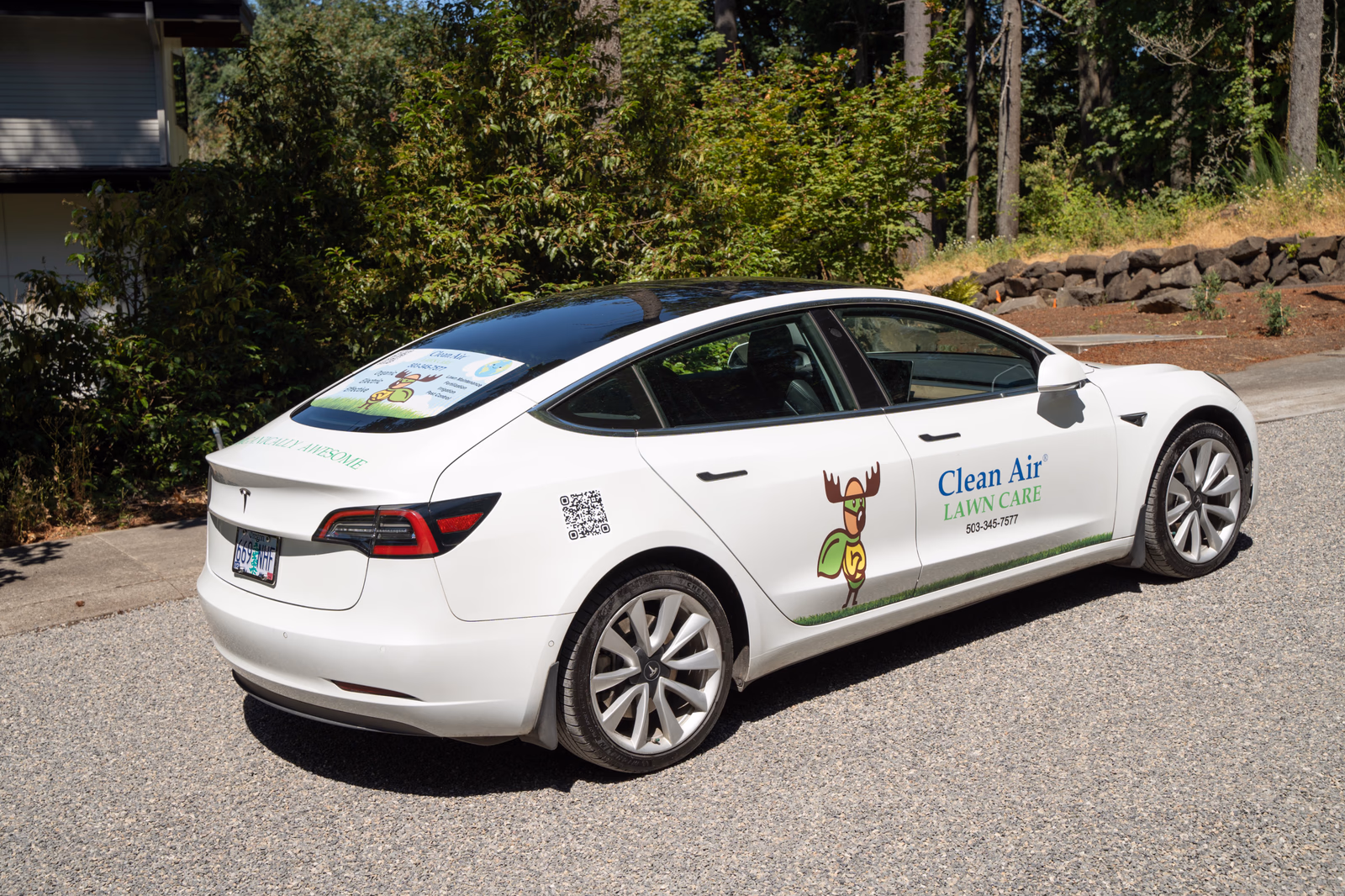 Clean Air Lawn Care vehicle wrap in Portland, OR