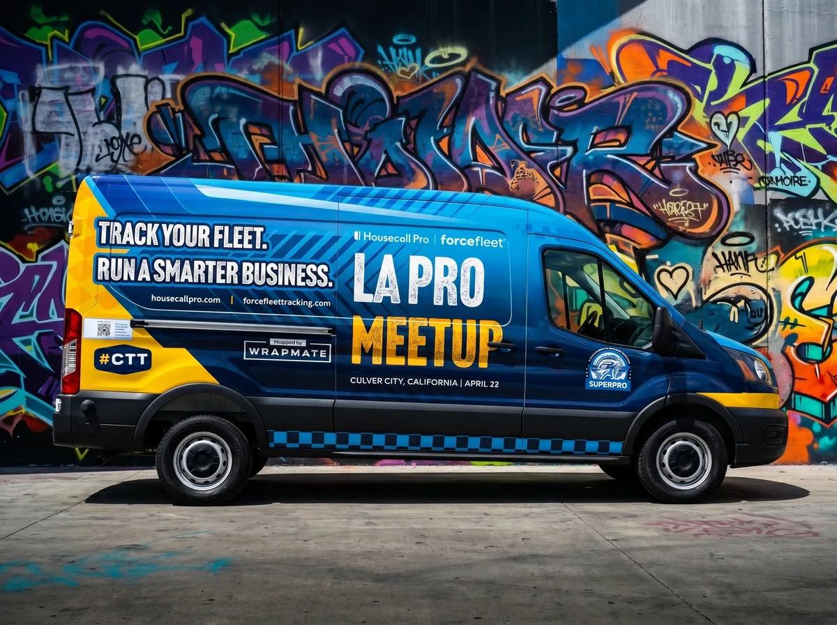 Full wrap on a Ford Transit van in Los Angeles, CA