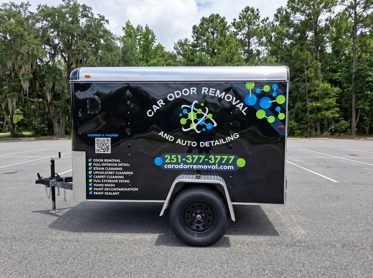 Spot graphics on a trailer in Mobile, AL