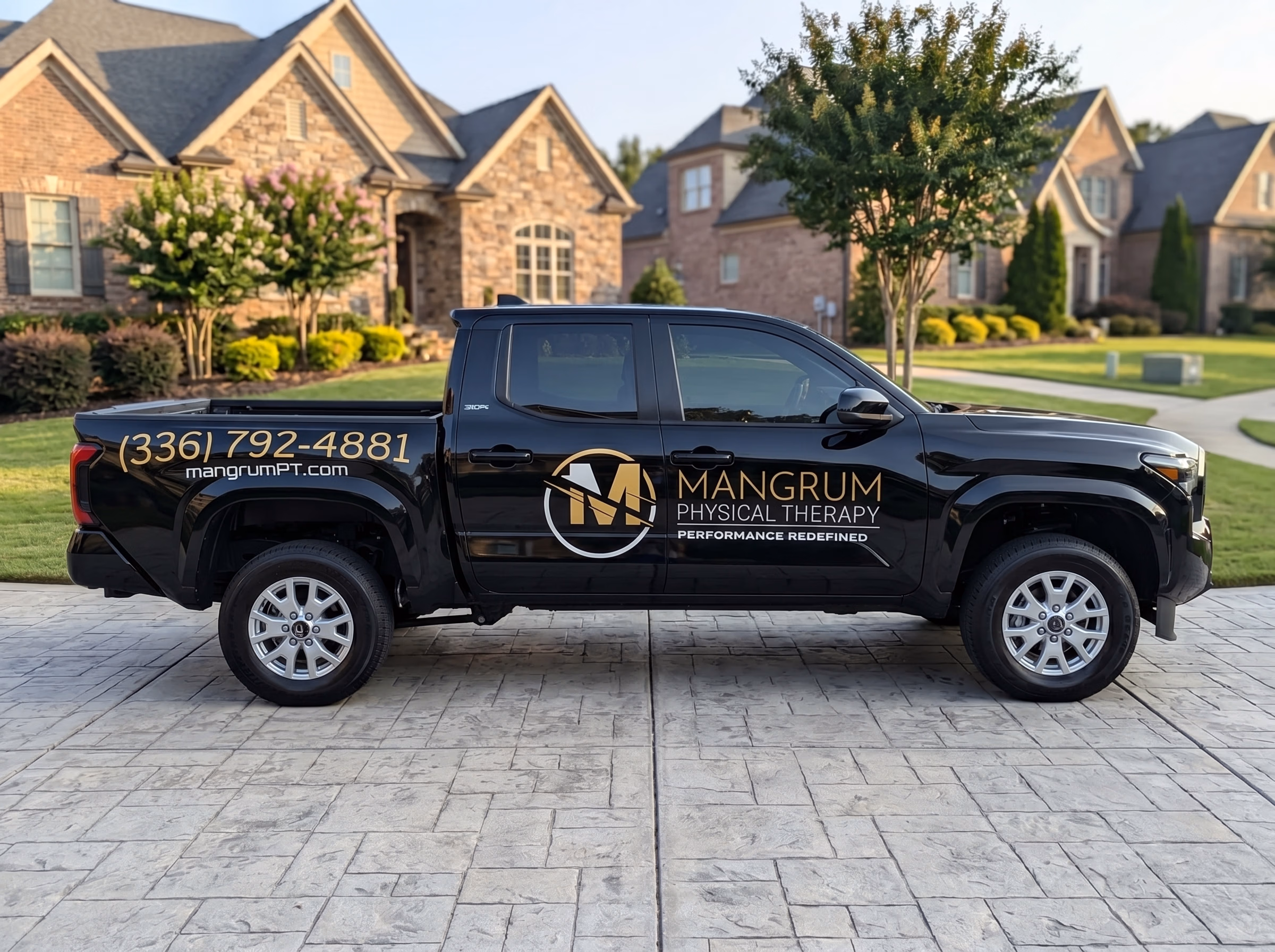 Mangrum Physical Therapy vehicle wrap in Efland, NC