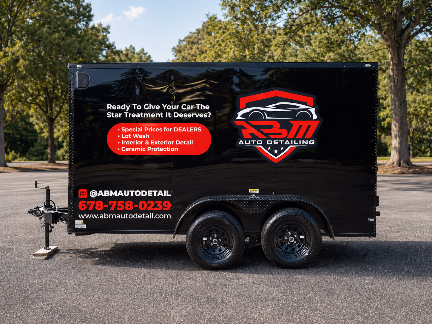 ABM Auto Detailing vehicle wrap in Roswell, GA