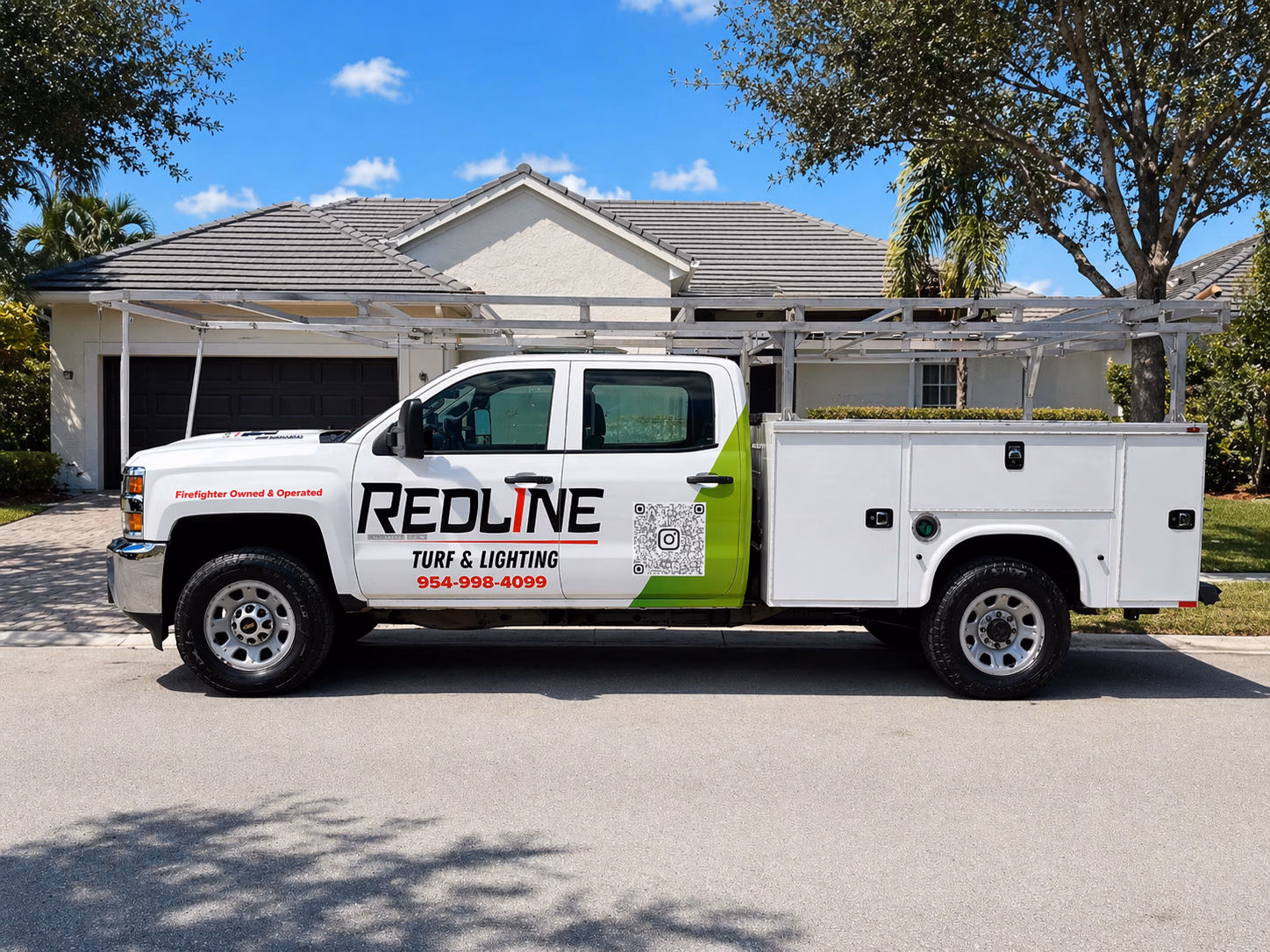 Redline Turf & Lighting vehicle wrap in Fort Lauderdale, FL