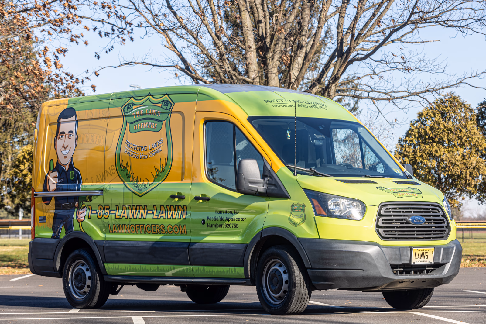 The Lawn Officers vehicle wrap in Hamilton, NJ