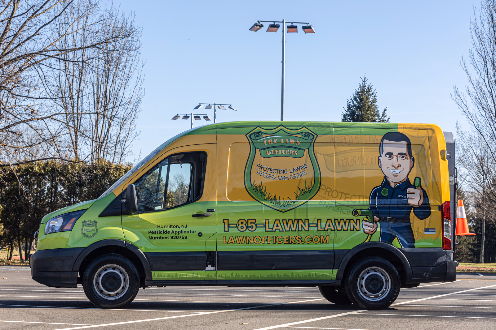 The Lawn Officers vehicle wrap in Hamilton, NJ