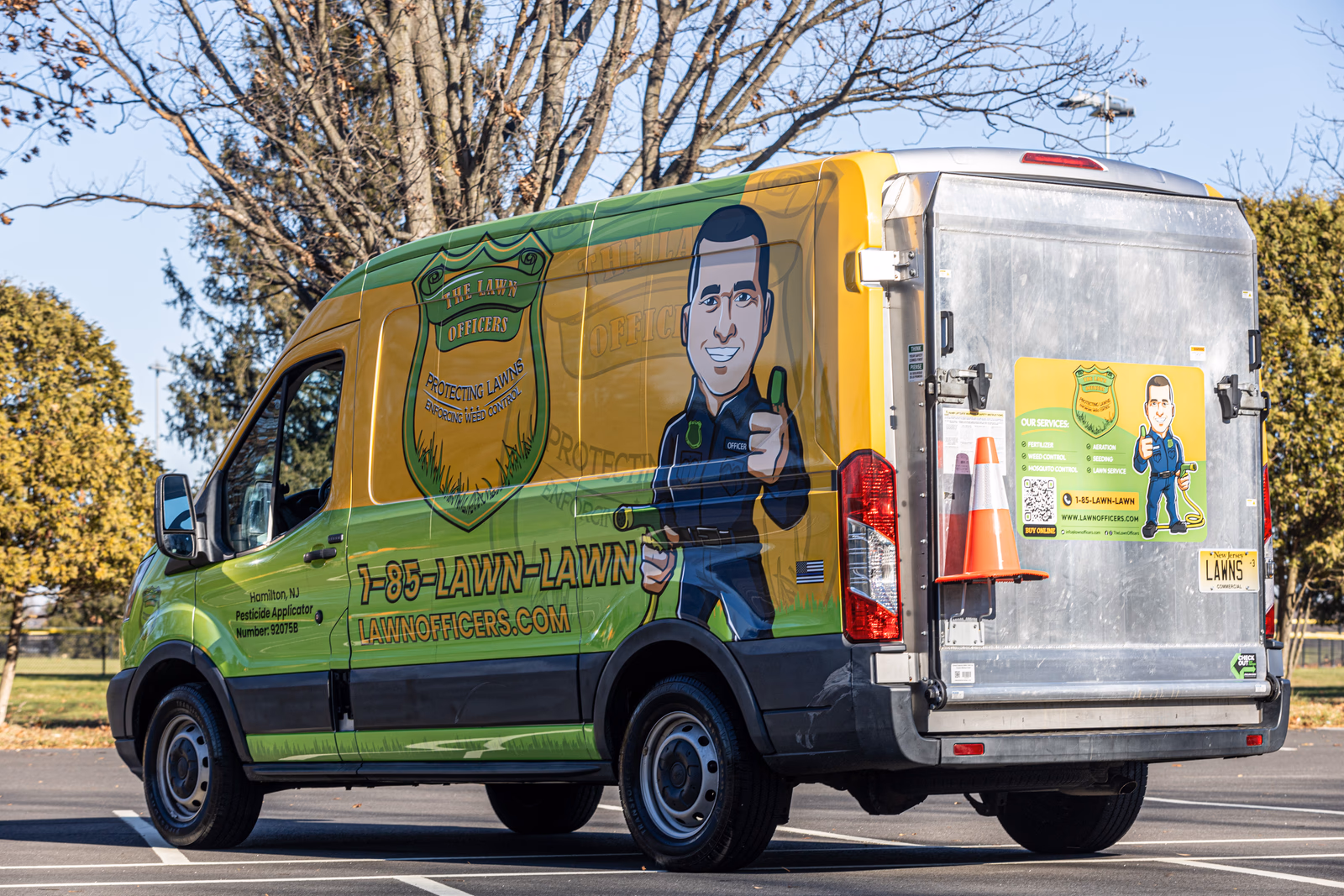 The Lawn Officers vehicle wrap in Hamilton, NJ