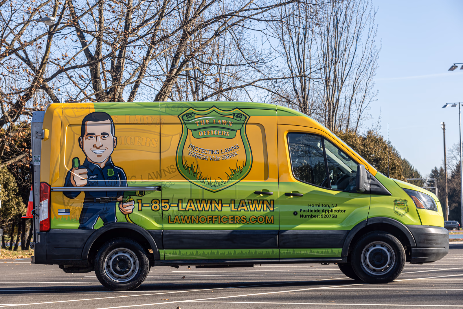 The Lawn Officers vehicle wrap in Hamilton, NJ