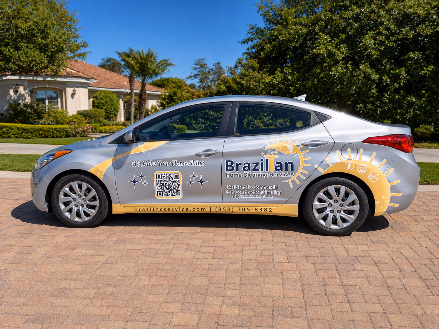 Brazilian Home Cleaning Services vehicle wrap in New Port Richey, FL