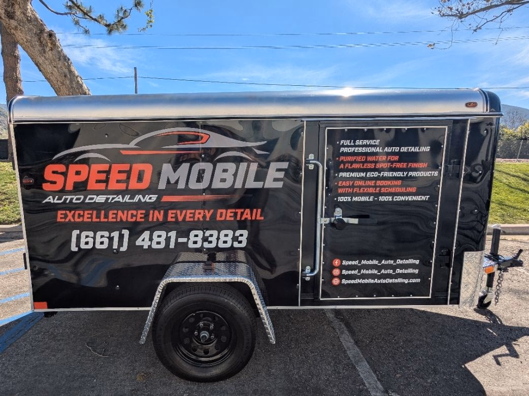 Speed Mobile Auto Detailing vehicle wrap in Bakersfield, CA