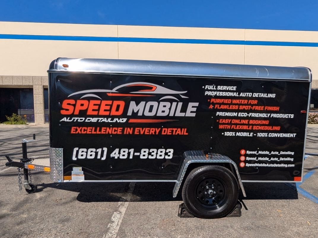 Speed Mobile Auto Detailing vehicle wrap in Bakersfield, CA