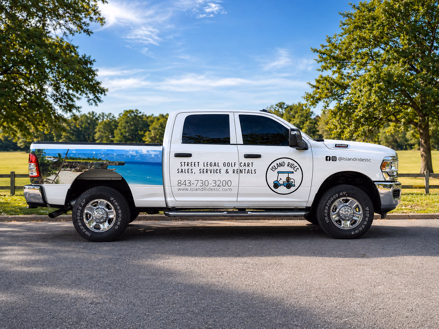 Island Rides vehicle wrap in Mount Pleasant, SC