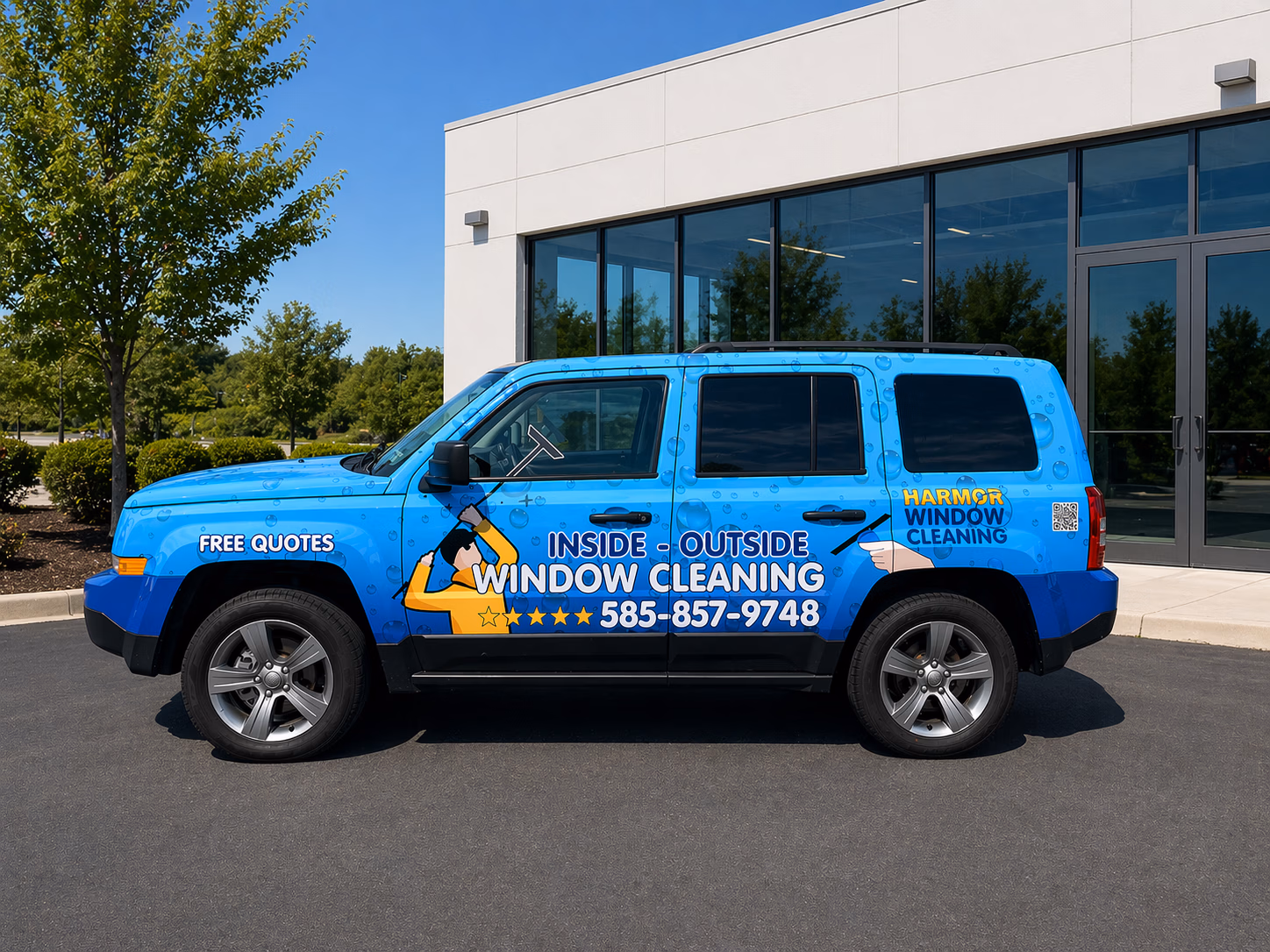 Harmor Window Cleaning vehicle wrap in Rochester, NY