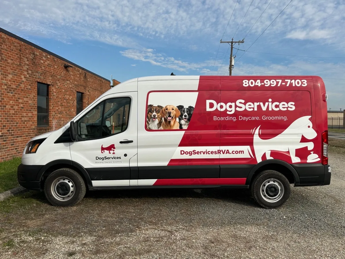 Partial wrap on a Ford Transit van in Richmond, VA