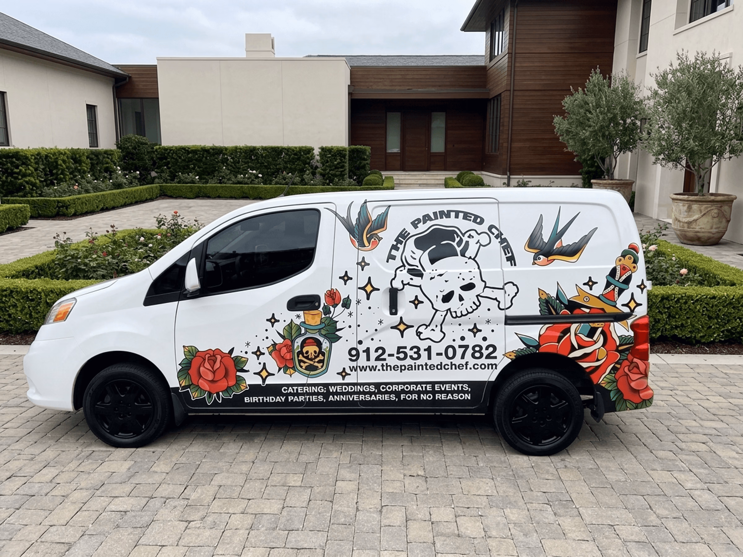 The Painted Chef vehicle wrap in Statesboro, GA