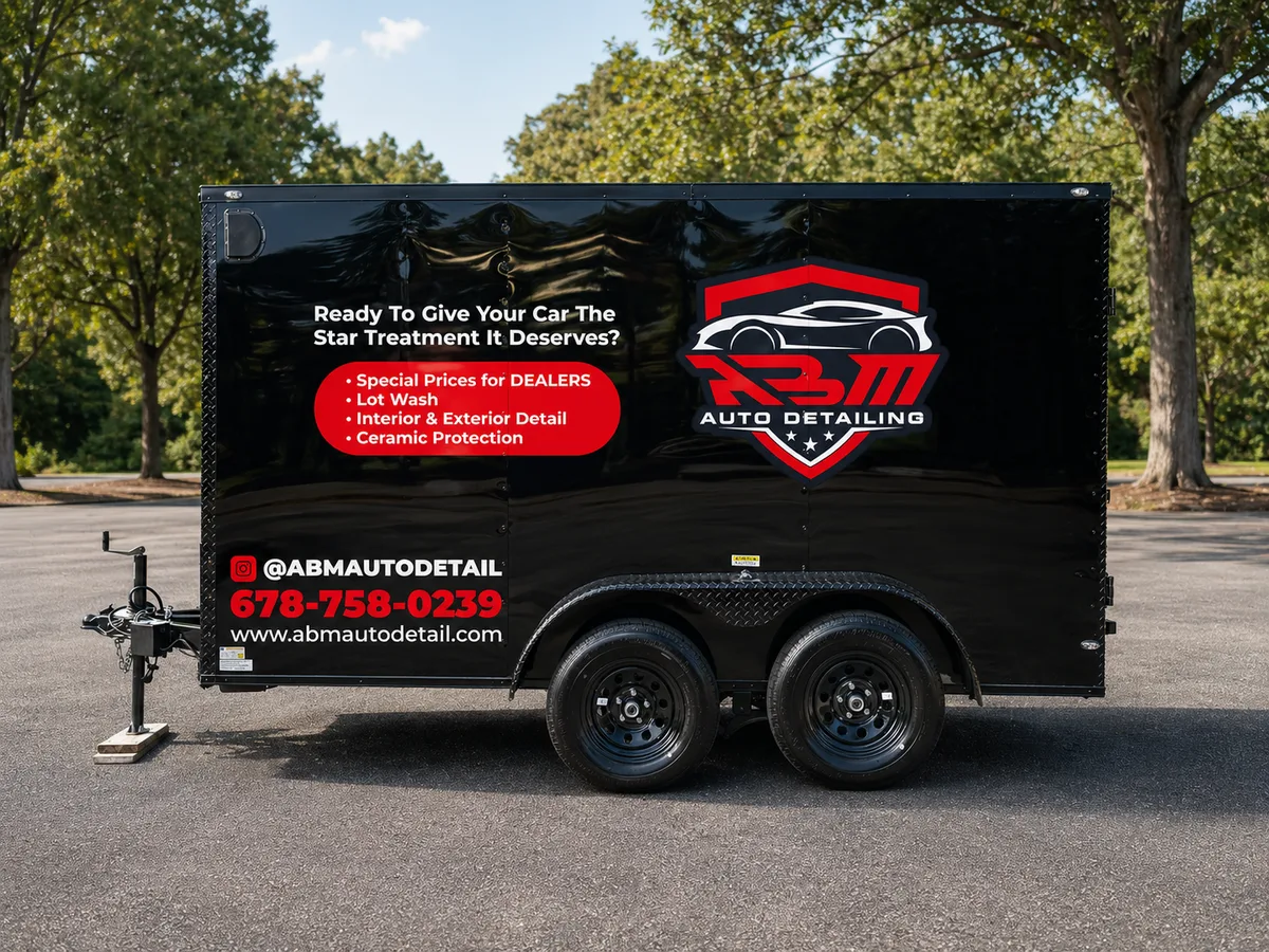 Spot graphics on a trailer in Roswell, GA