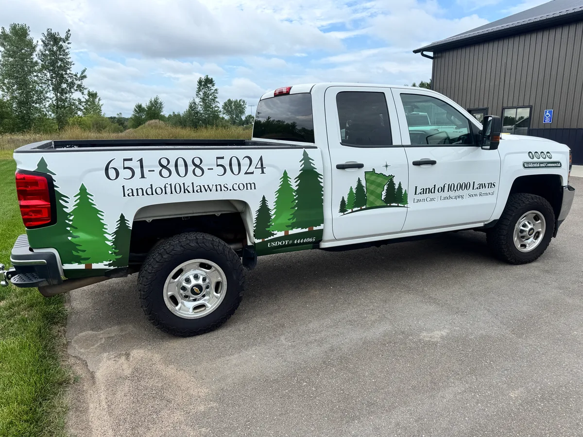 Partial wrap on a Chevrolet Silverado truck in Minneapolis, MN