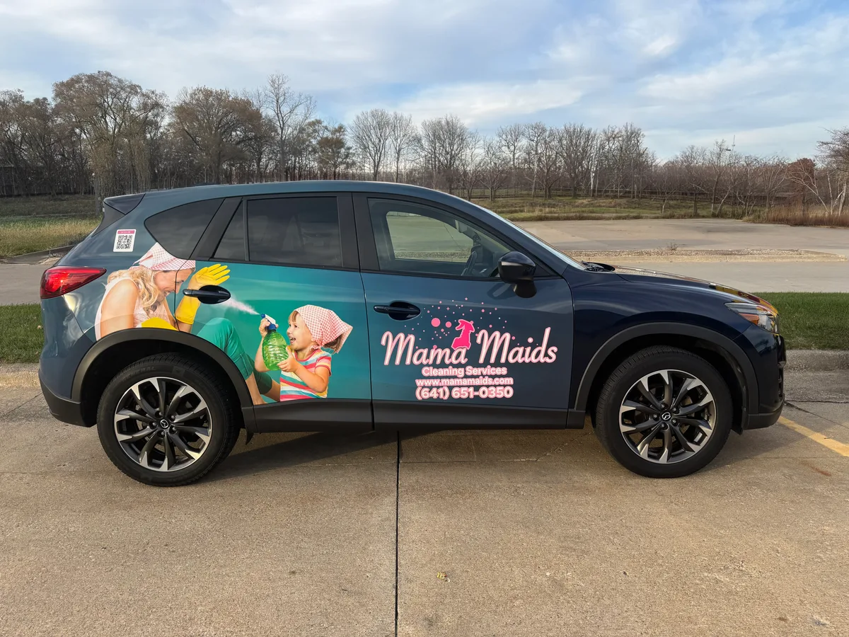 Partial wrap on a Mazda CX-5 SUV in Pella, IA