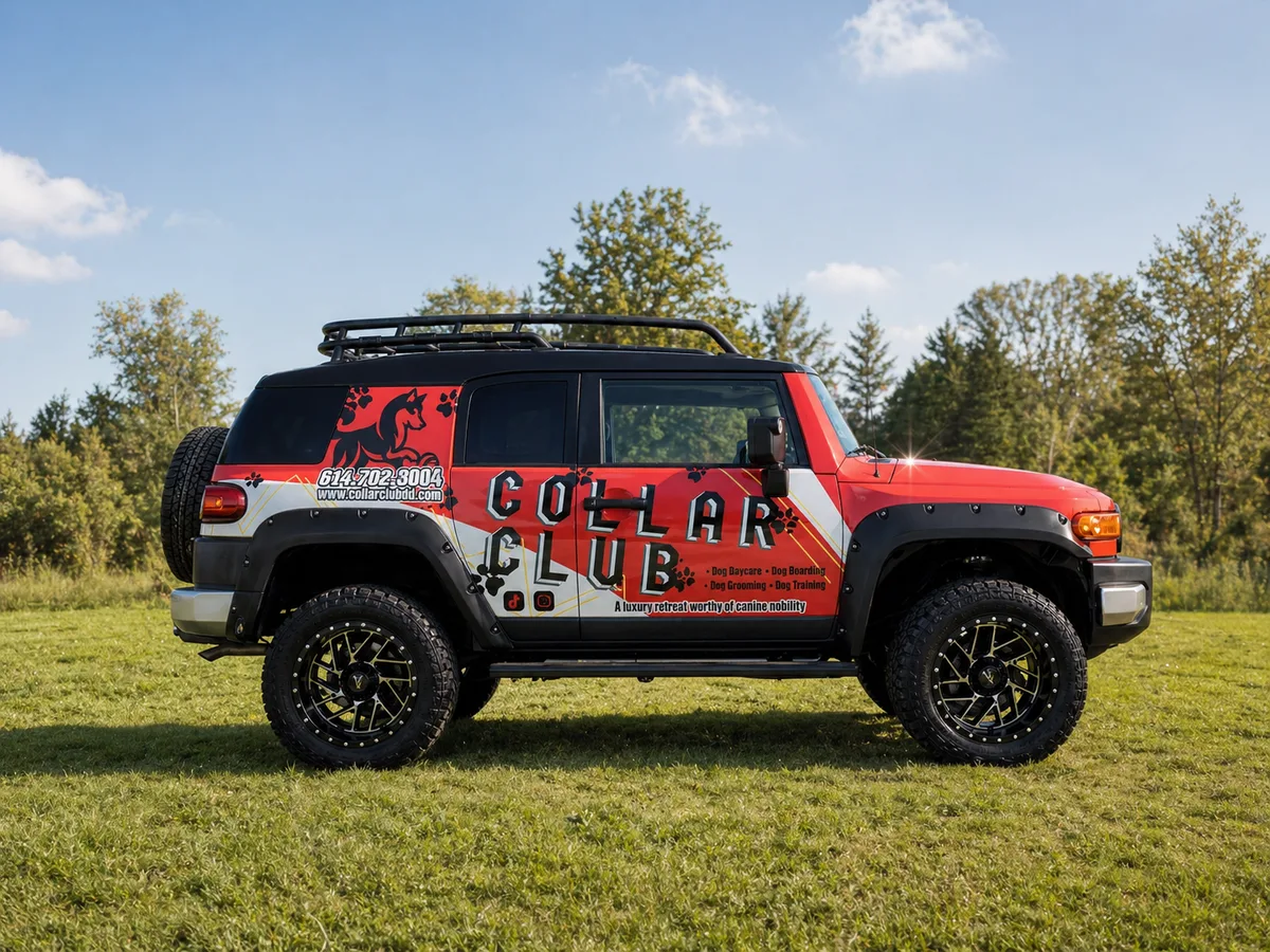 Full wrap on a Toyota FJ Cruiser SUV in Pickerington, OH