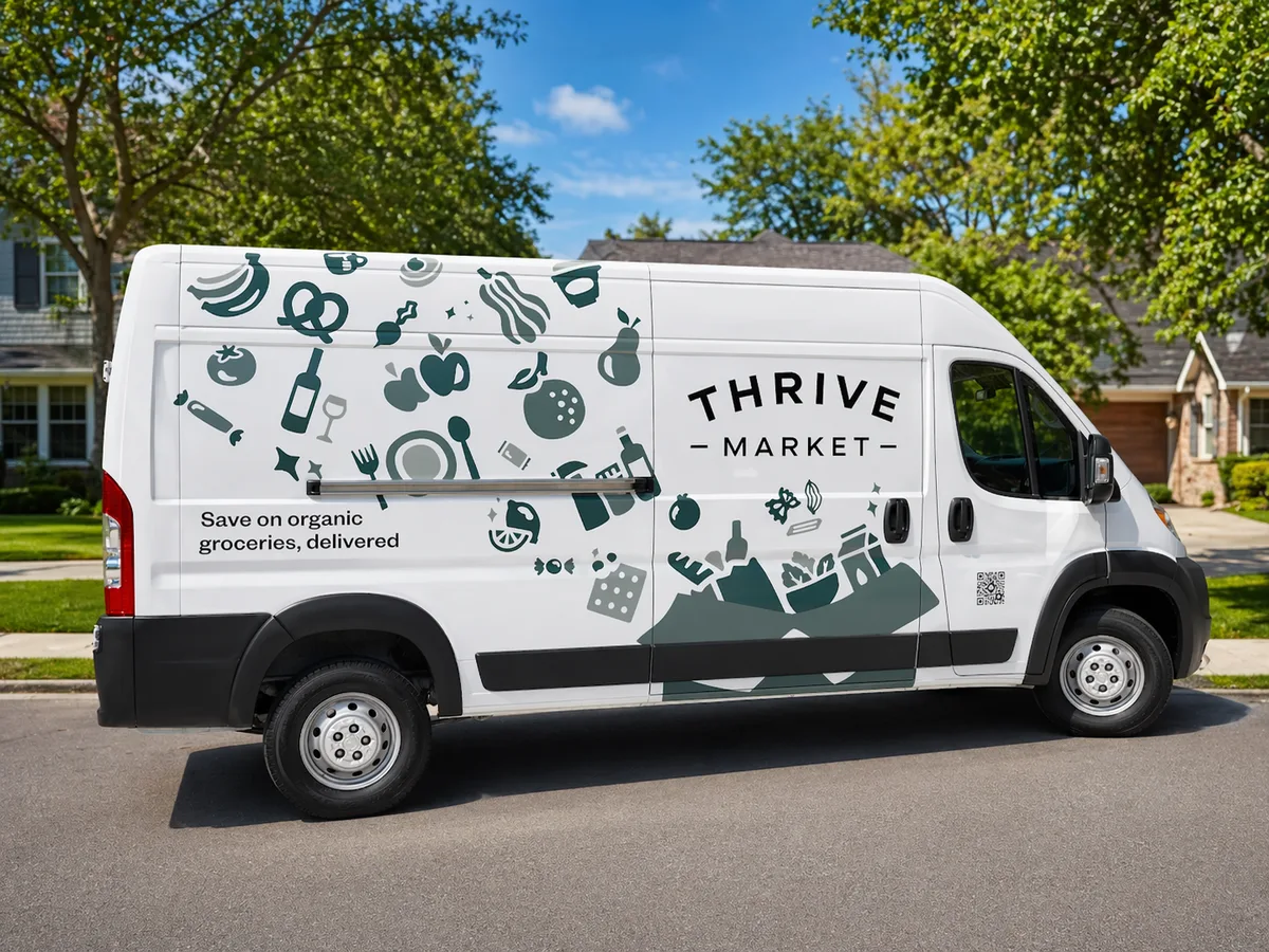 Spot graphics on a RAM ProMaster van in Philadelphia, PA