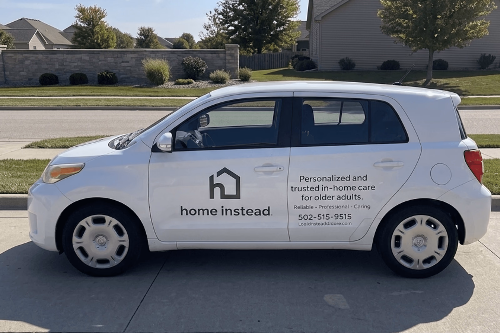 Home Instead vehicle wrap in Louisville, KY