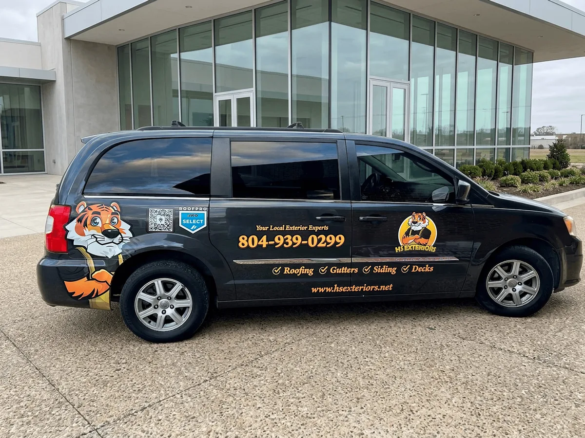 Spot graphics on a Dodge Grand Caravan in Richmond, VA