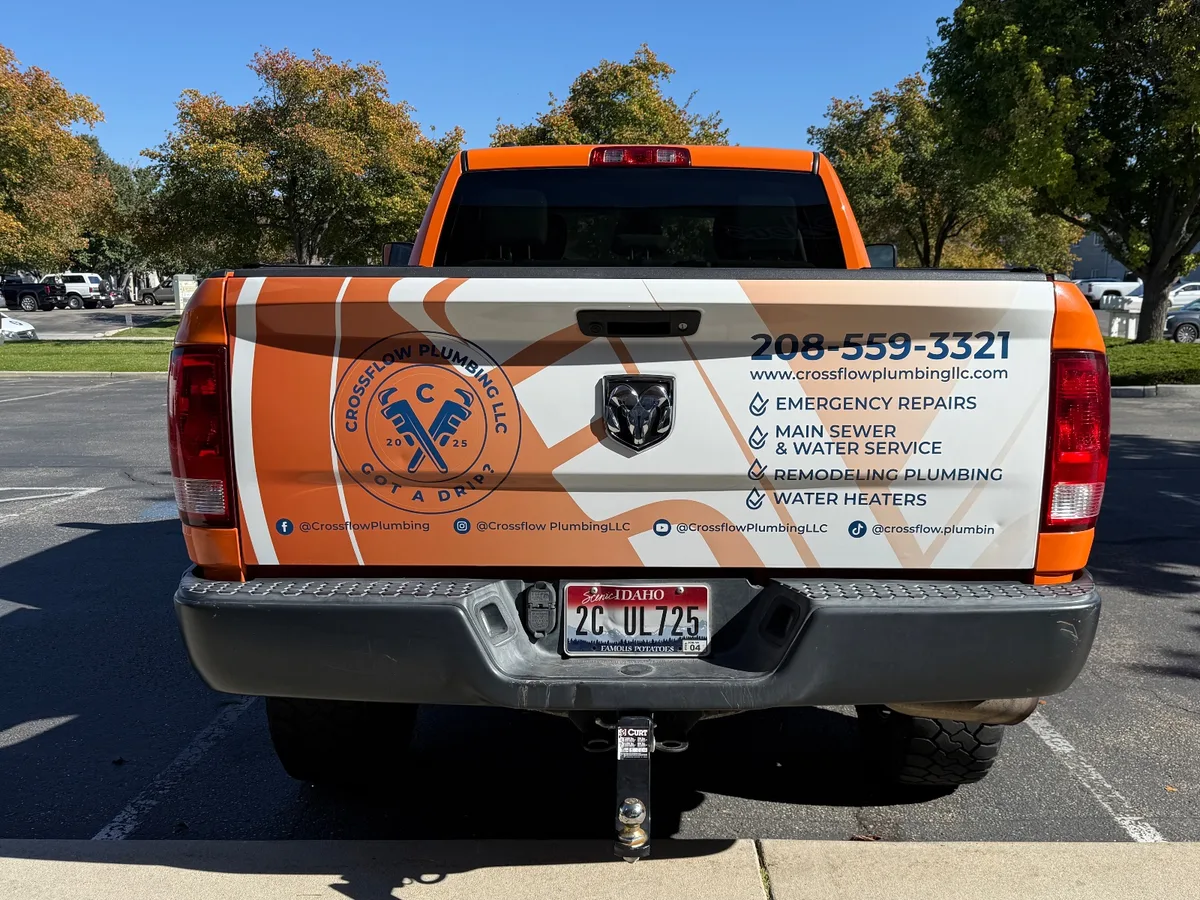 Partial wrap on a RAM 1500 truck in Eagle, ID
