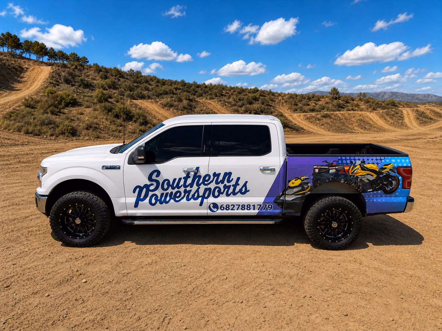 Southern Powersports vehicle wrap in Granbury, TX